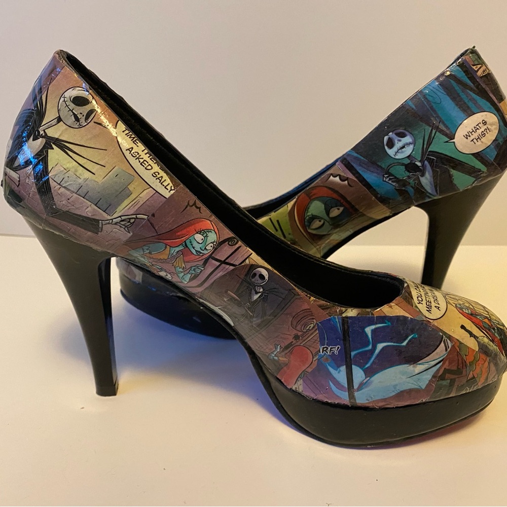 Nightmare Before Christmas Jack Sally Custom Heels Size 7